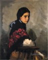 Retrato de niña española Escuela Ashcan Robert Henri